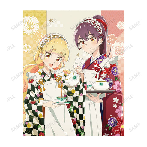 『私の百合はお仕事です!』描き下ろしイラスト 陽芽&美⽉ ⼤正⾵メイドver. キャンバスボード
