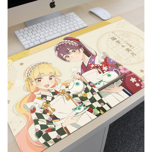 『私の百合はお仕事です!』描き下ろしイラスト 陽芽&美⽉ ⼤正⾵メイドver. マルチデスクマット