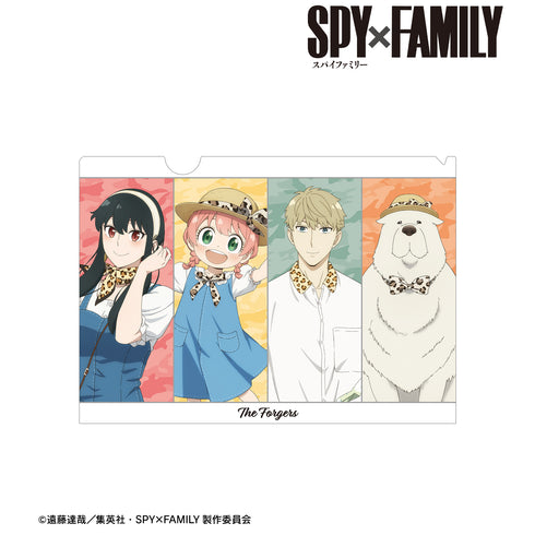『SPY×FAMILY』東武動物公園コラボ 描き下ろしイラスト フォージャー家 アニマル柄 ver. クリアファイル