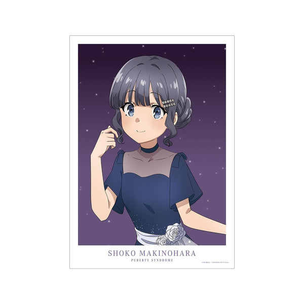 《青春猪男不会梦见出游姐妹》全新绘制插画 牧之原翔子 星空礼服版 A3哑光处理海报【202610再版】