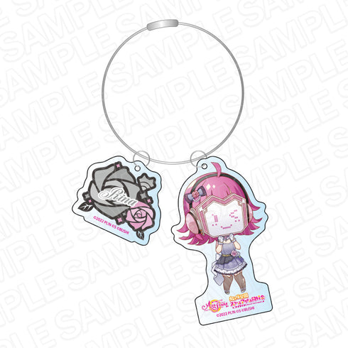 『ラブライブ!虹ヶ咲学園スクールアイドル同好会』ワイヤーキーホルダー 天王寺璃奈 虹色のワルツ デフォルメ ver