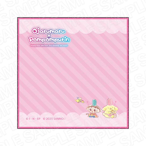 『おじゃる丸×ポムポムプリン』 ミニタオル A