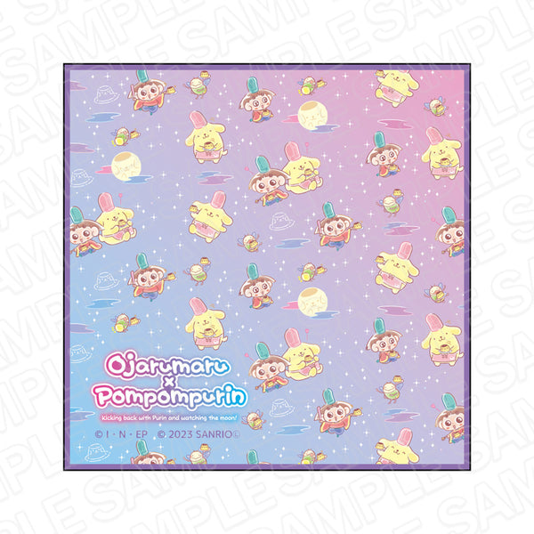 『おじゃる丸×ポムポムプリン』 ミニタオル B