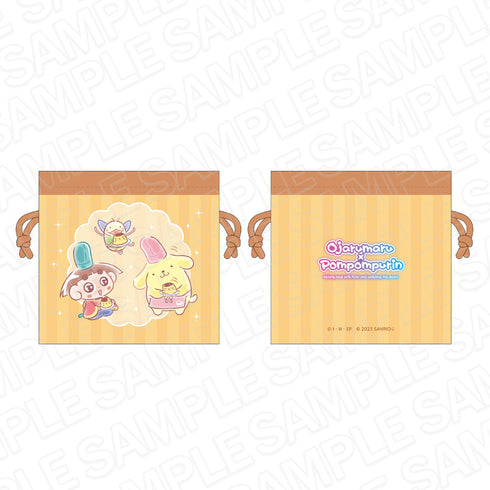 『おじゃる丸×ポムポムプリン』 巾着 A