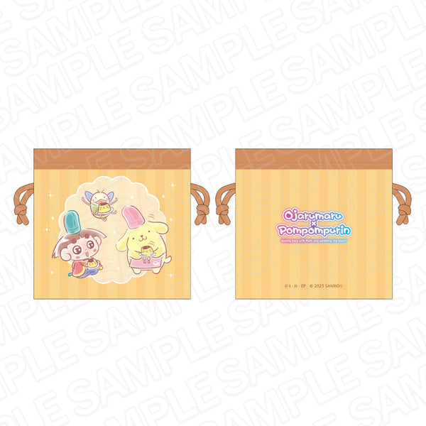 『おじゃる丸×ポムポムプリン』 巾着 A