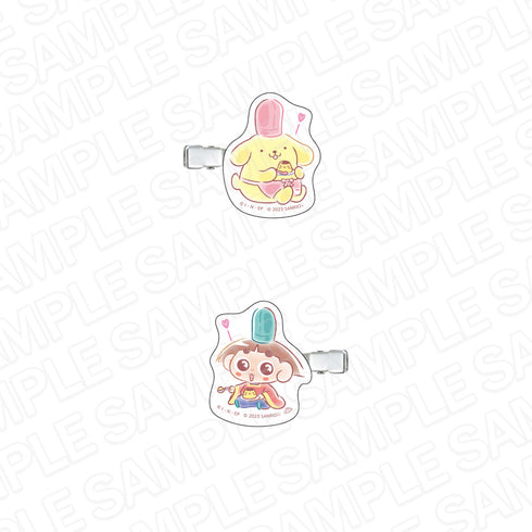 『おじゃる丸×ポムポムプリン』 ヘアクリップ