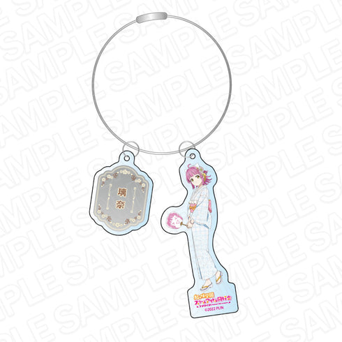 『ラブライブ!虹ヶ咲学園スクールアイドル同好会』ワイヤーキーホルダー 天王寺璃奈 レトロモダン ver