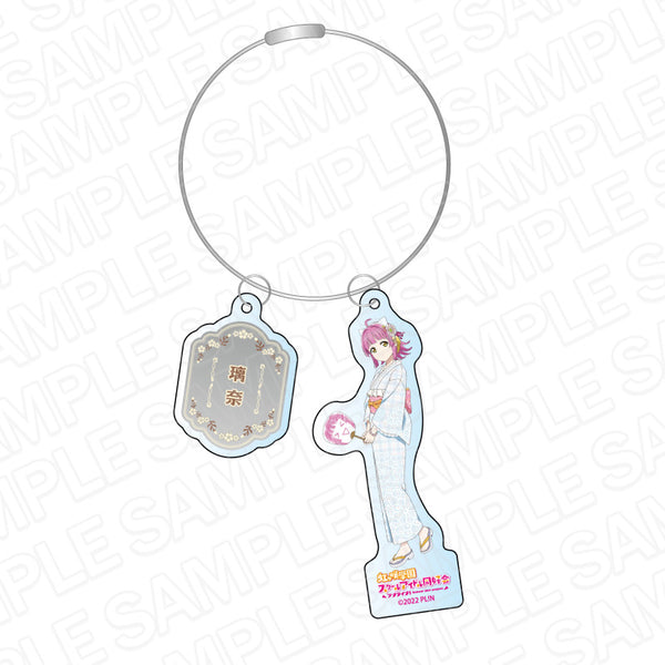 『ラブライブ!虹ヶ咲学園スクールアイドル同好会』ワイヤーキーホルダー 天王寺璃奈 レトロモダン ver