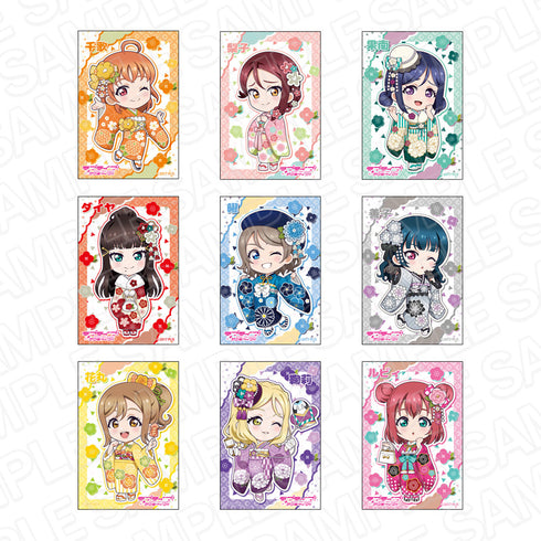 『ラブライブ!サンシャイン!!』 スクエアカンバッジ 振袖2024 デフォルメ ver セット