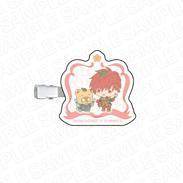 『夢職人と忘れじの黒い妖精×サンリオキャラクターズ』 ヘアクリップ 旭×ぽこぽん日記