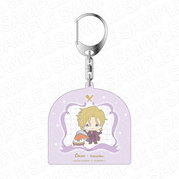 『夢職人と忘れじの黒い妖精×サンリオキャラクターズ』 ホログラムキーホルダー オスカー×KIRIMIちゃん.