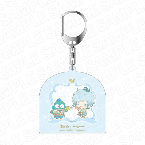 『夢職人と忘れじの黒い妖精×サンリオキャラクターズ』 ホログラムキーホルダー サール×ハンギョドン