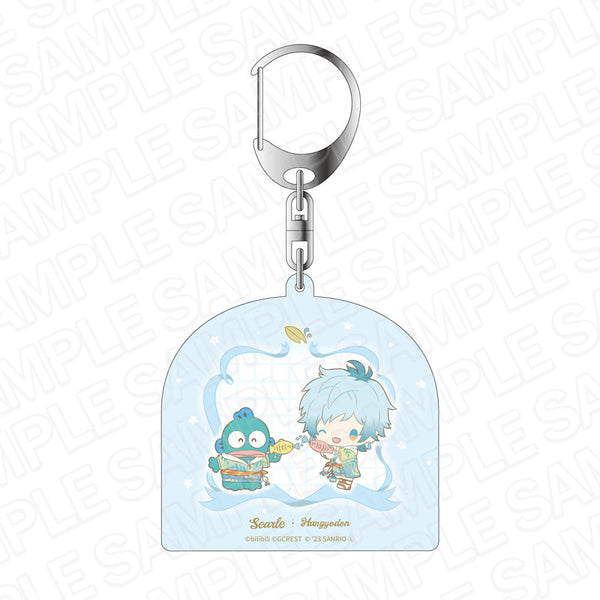 『夢職人と忘れじの黒い妖精×サンリオキャラクターズ』 ホログラムキーホルダー サール×ハンギョドン