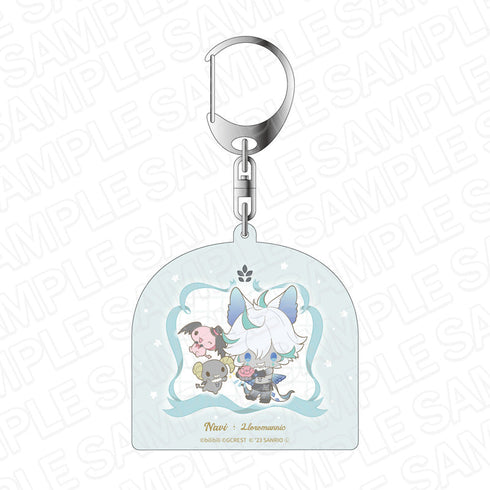 『夢職人と忘れじの黒い妖精×サンリオキャラクターズ』 ホログラムキーホルダー ナヴィ×ルロロマニック