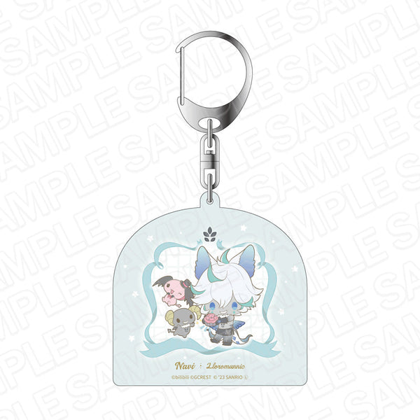 『夢職人と忘れじの黒い妖精×サンリオキャラクターズ』 ホログラムキーホルダー ナヴィ×ルロロマニック