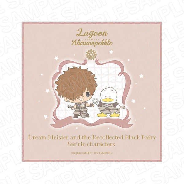 『夢職人と忘れじの黒い妖精×サンリオキャラクターズ』 ミニタオル ラグーン×あひるのペックル
