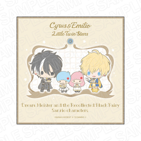『夢職人と忘れじの黒い妖精×サンリオキャラクターズ』 ミニタオル エミリオ・サイラス×リトルツインスターズ