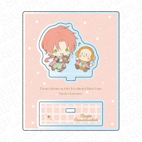 『夢職人と忘れじの黒い妖精×サンリオキャラクターズ』 アクリルスタンド ルージュ×もんきち