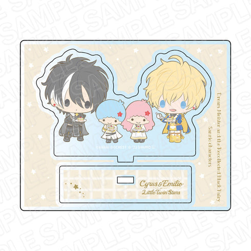 『夢職人と忘れじの黒い妖精×サンリオキャラクターズ』 アクリルスタンド エミリオ・サイラス×リトルツインスターズ