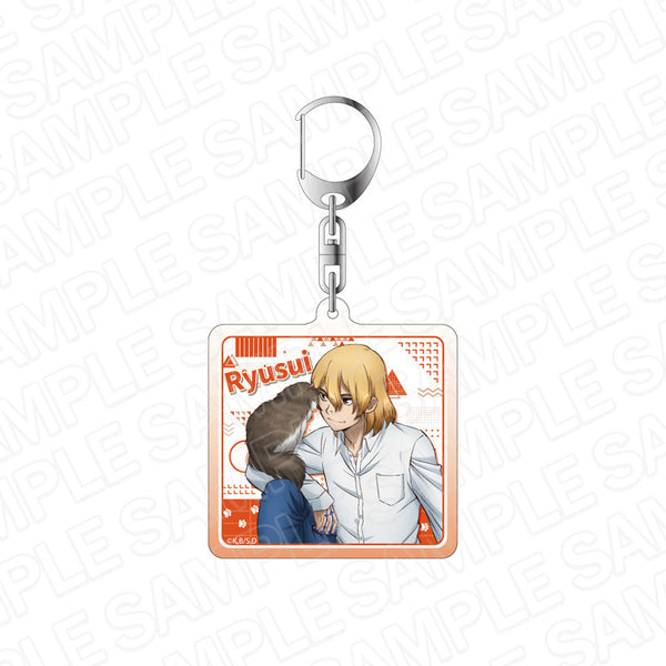 『Dr.STONE』 アクリルキーホルダー 七海龍水 猫といっしょ ver.