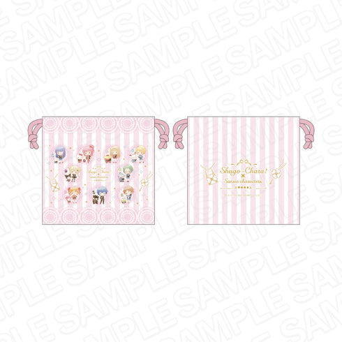 『しゅごキャラ!』×サンリオキャラクターズ 巾着 Pink