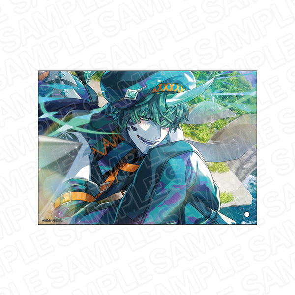 『夢職人と忘れじの黒い妖精』 ミニアクリルアート ヤマネ覚醒後 大海原を彷徨う孤島の秘密