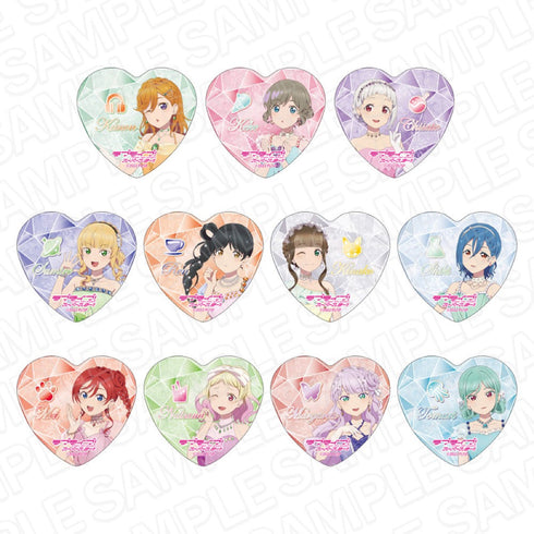 『ラブライブ!スーパースター!!』 ハート型カンバッジ スプリングドレス ver セット