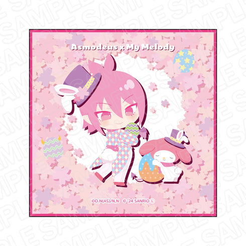 アニメ『魔入りました!入間くん』×サンリオキャラクターズ ミニタオル アスモデウス・アリス×マイメロディ Easter ver.