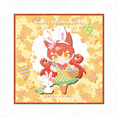 アニメ『魔入りました!入間くん』×サンリオキャラクターズ ミニタオル アザゼル・アメリ×チャーミーキティ Easter ver.