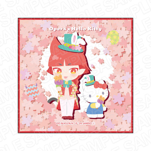 アニメ『魔入りました!入間くん』×サンリオキャラクターズ ミニタオル オペラ×ハローキティ Easter ver.