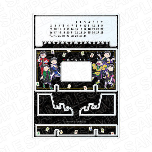 『おそ松さん×Mリーグ』 アクリル万年カレンダー チーム松野家 ver.