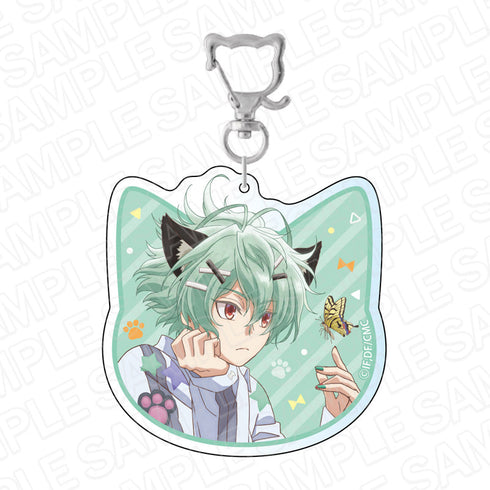 『Collar×Malice -deep cover-』ホログラムキーホルダー 笹塚 尊 ねこみみ ver.