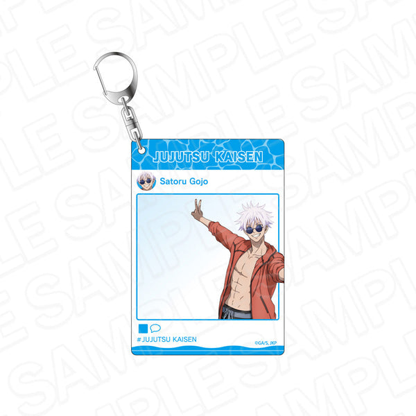 『呪術廻戦 懐玉・玉折』インスタントフォト風キーホルダー 五条 悟 めんそーれ ver.