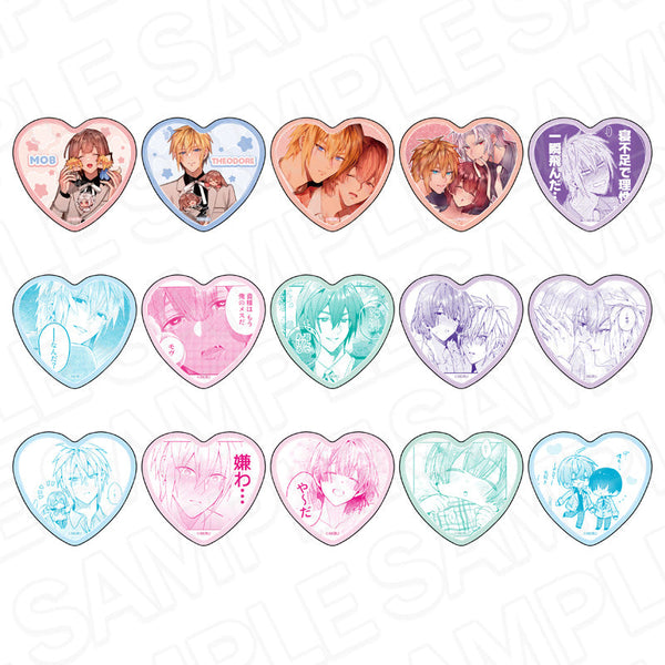 『モブハメシリーズ』ハート型ホログラムカンバッジ(ブラインド) コンプリートセット
