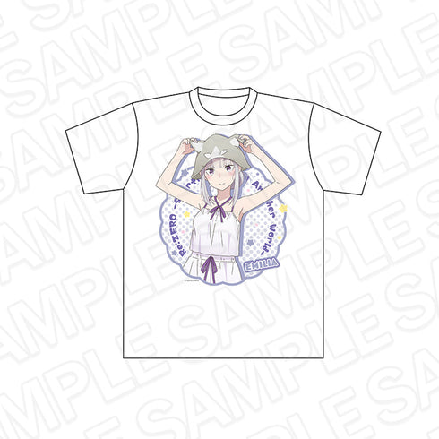 『Re:ゼロから始める異世界生活』Tシャツ エミリア XLサイズ sauna ver.