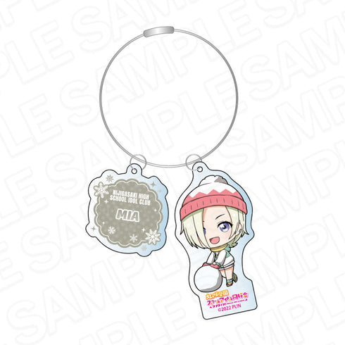 『ラブライブ!虹ヶ咲学園スクールアイドル同好会』ワイヤーキーホルダー ミア・テイラー 冬遊び デフォルメ ver