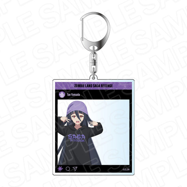 『ゾンビランドサガ リベンジ』SNS風アクリルキーホルダー 山田 たえ Saga Division ver.