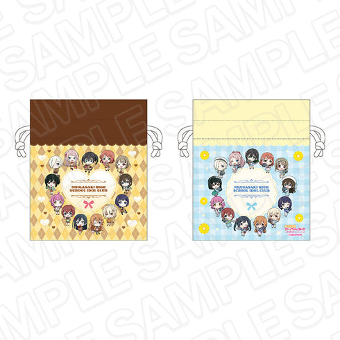 『ラブライブ!虹ヶ咲学園スクールアイドル同好会』巾着 プレゼント・フラワー デフォルメ ver