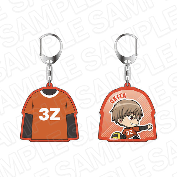 『3年Z組銀八先生』ユニフォーム型両面キーホルダー 沖田総悟 球技大会 デフォルメ ver.