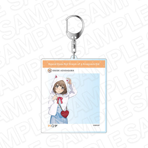 『青春ブタ野郎はランドセルガールの夢を見ない』SNS風キーホルダー 梓川花楓 winter ver.