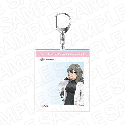 『青春ブタ野郎はランドセルガールの夢を見ない』SNS風キーホルダー 双葉理央 winter ver.