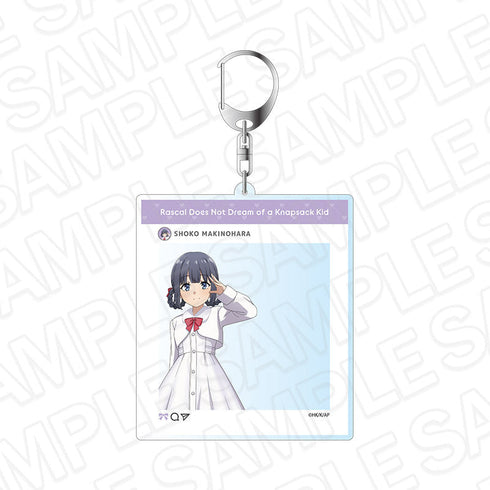 『青春ブタ野郎はランドセルガールの夢を見ない』SNS風キーホルダー 牧之原翔子 winter ver.