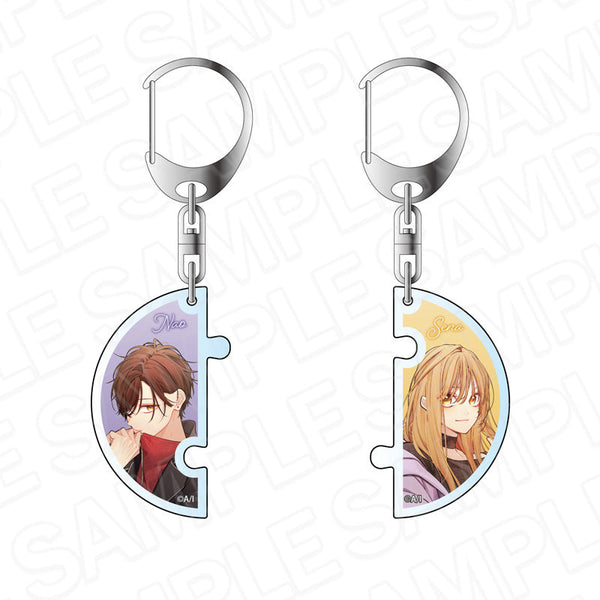 『姉ちゃんの友達がうざい話』ホログラムペアキーホルダー 三澄尚&生田瀬那 待ち合わせ ver.