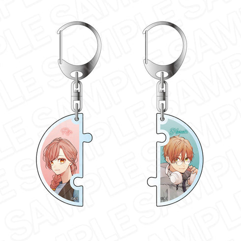 『友達の姉ちゃんに恋した話』ホログラムペアキーホルダー 有沢遥翔&三澄莉緒 待ち合わせ ver.
