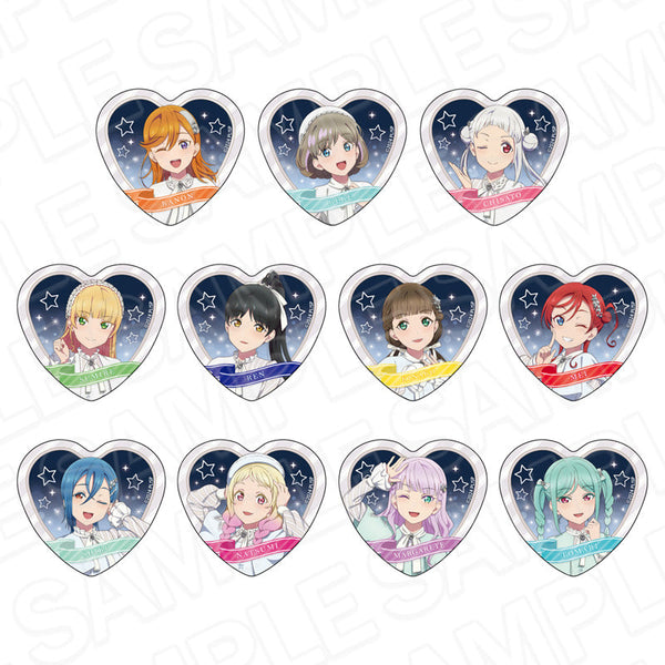 『ラブライブ!スーパースター!!』ハート型カンバッジ Twinkle Triangle ver セット