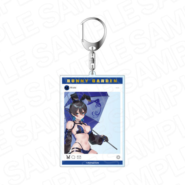 『バニーガーデン』SNS風アクリルキーホルダー 美羽香 レースクイーン ver.