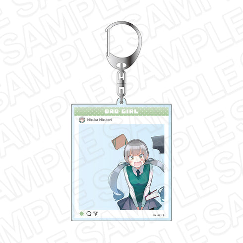 『ばっどがーる』SNS風アクリルキーホルダー 水鳥水花