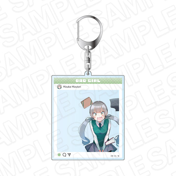 『ばっどがーる』SNS風アクリルキーホルダー 水鳥水花