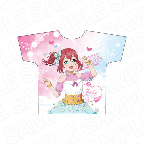 『ラブライブ!サンシャイン!!』フルグラフィックTシャツ 黒澤ルビィ Cafe party ver.