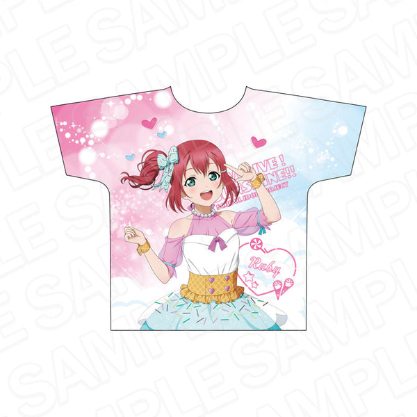 『ラブライブ!サンシャイン!!』フルグラフィックTシャツ 黒澤ルビィ Cafe party ver.